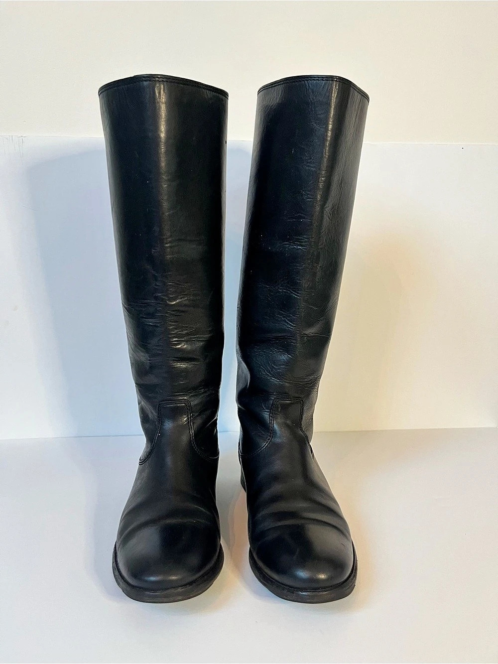 Frye Melissa Button Back Zip Boot Black Tall Boots